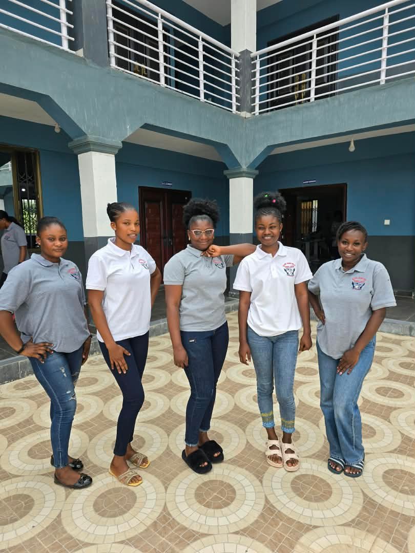 Students in the School Courtyard